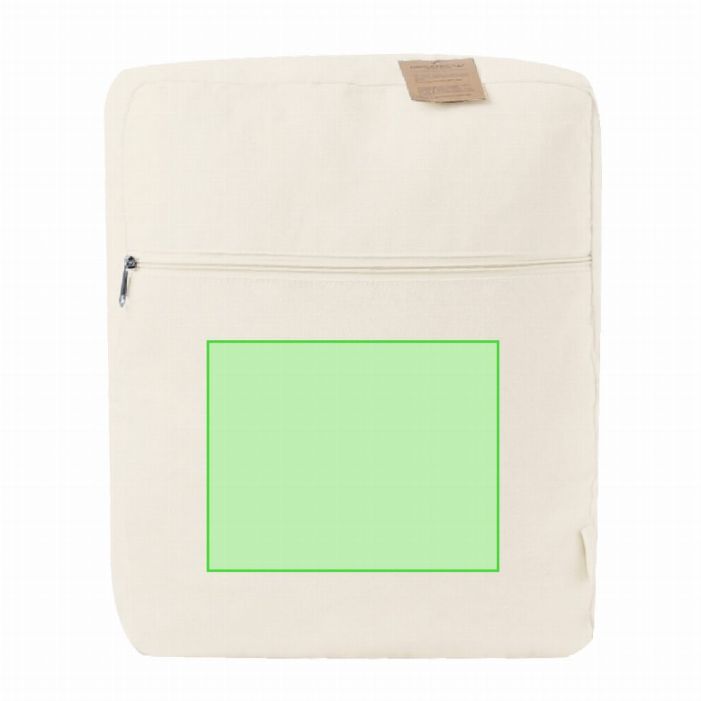 Branding diagram for Backpack of cotton Lagrit – Front, central