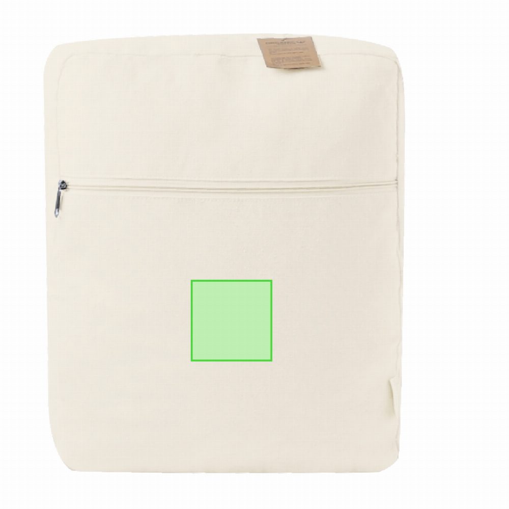 Branding diagram for Backpack of cotton Lagrit – Front, central