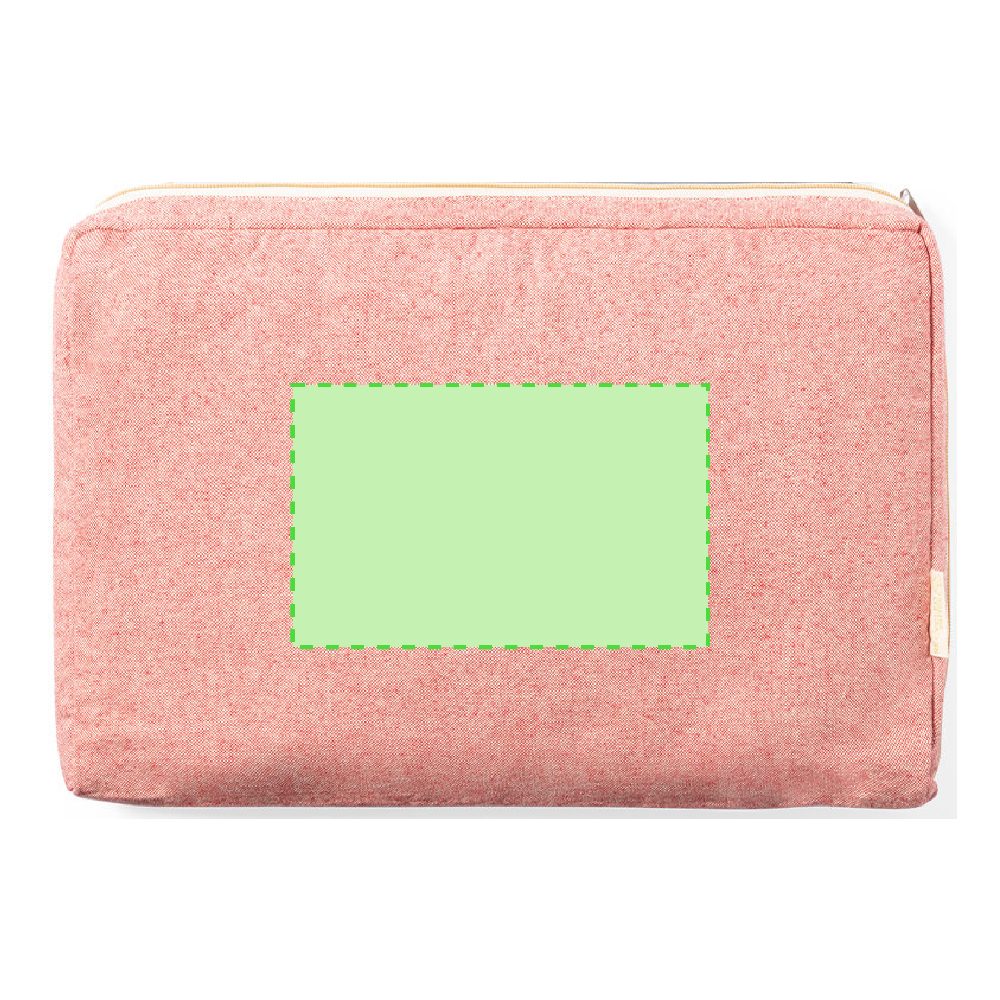 Branding diagram for Laptop bag made of recycled cotton, 15 inches Drift – Front