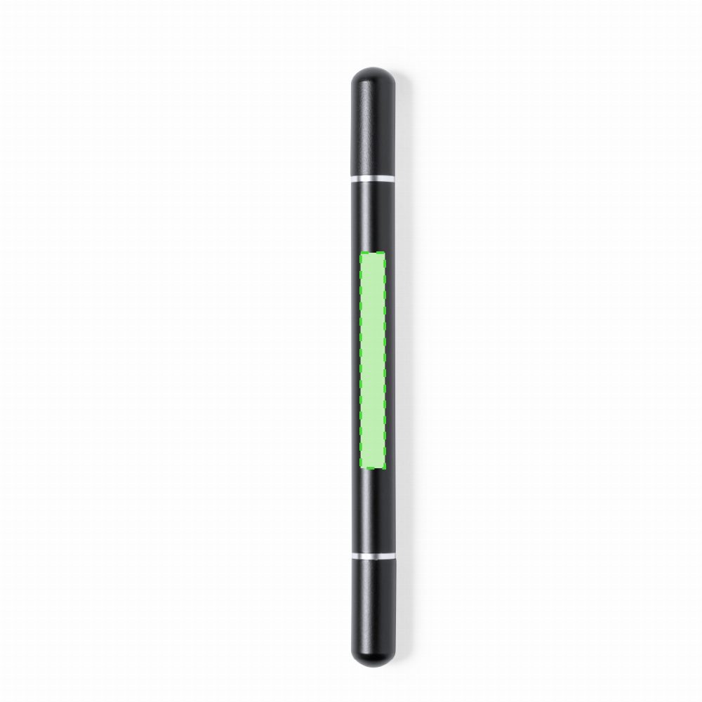 Branding diagram for 2 in 1 ballpoint pen with perpetual pencil of metal Holwick – Area 2