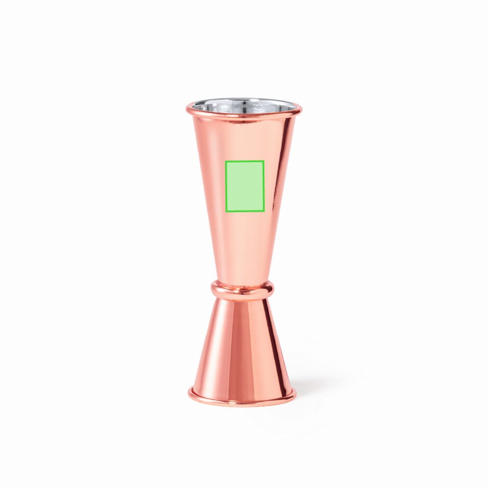 Druckskizze für Cocktail Messbecher aus Edelstahl Corby – Seite A