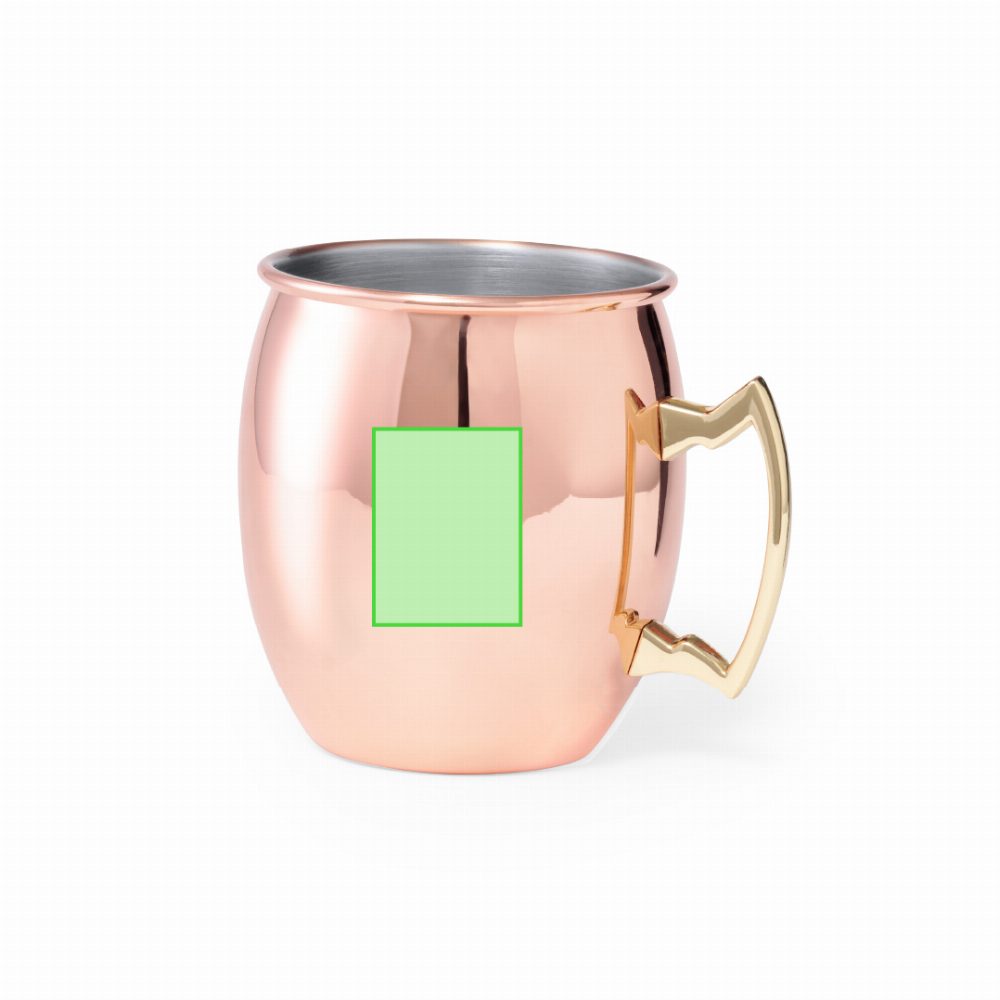 Branding diagram for Moscow Mule beakers in copper optics of stainless steel Keynes – Page A