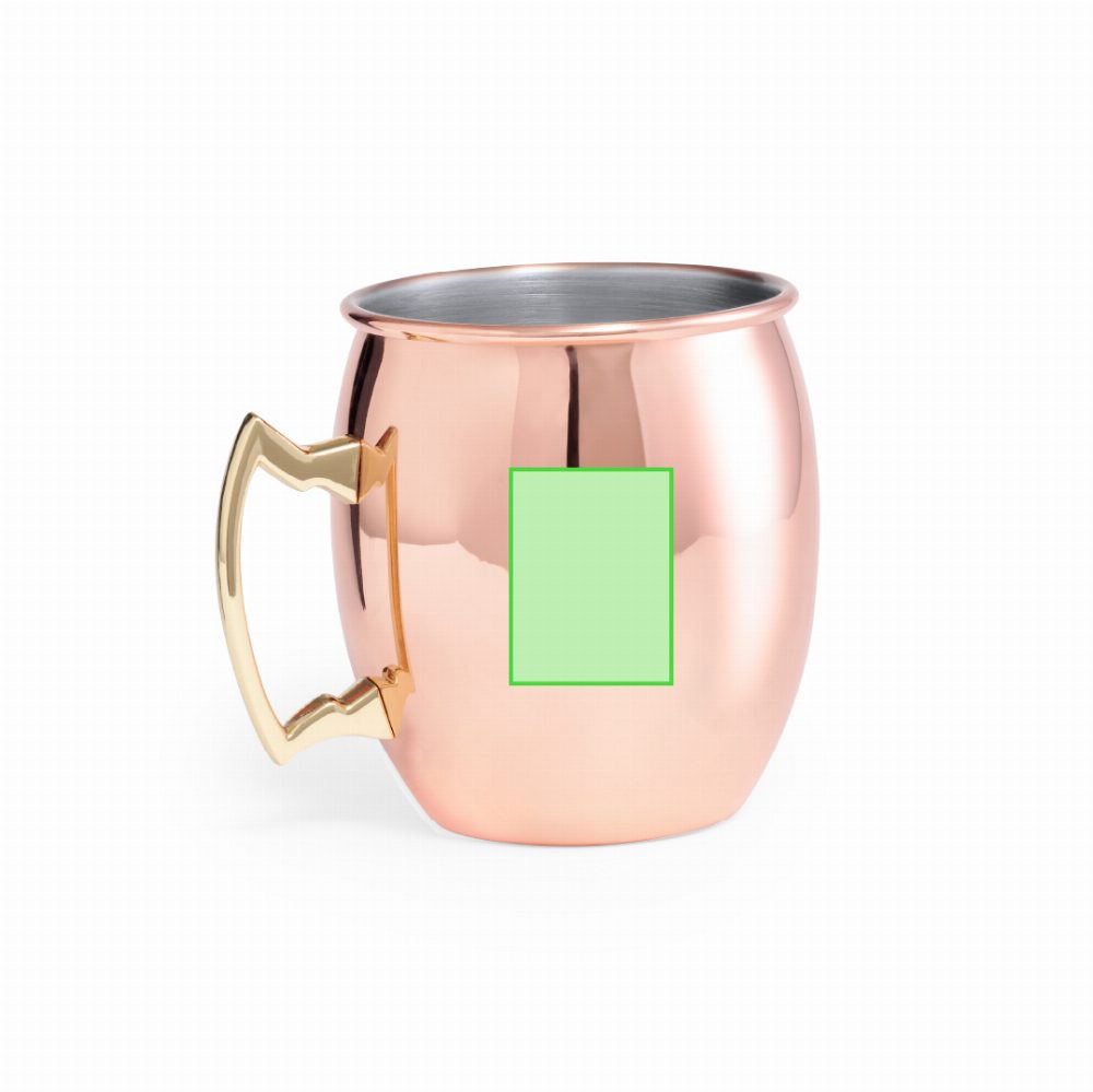 Branding diagram for Moscow Mule beakers in copper optics of stainless steel Keynes – Page B