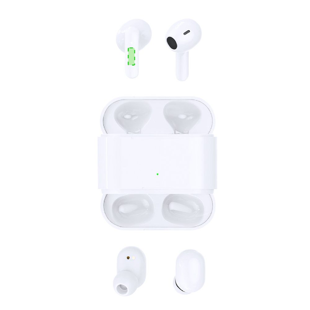 Druckskizze für Bluetooth In Ear Kopfhörer Baksen – Op het linker en rechter oor