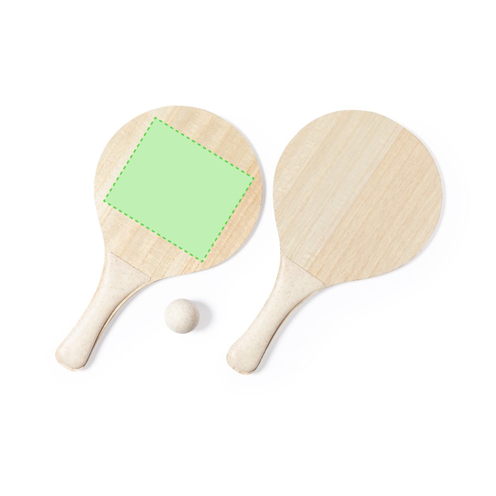 Branding diagram for Beachball clubs Pecter – Beach racket 1 side A