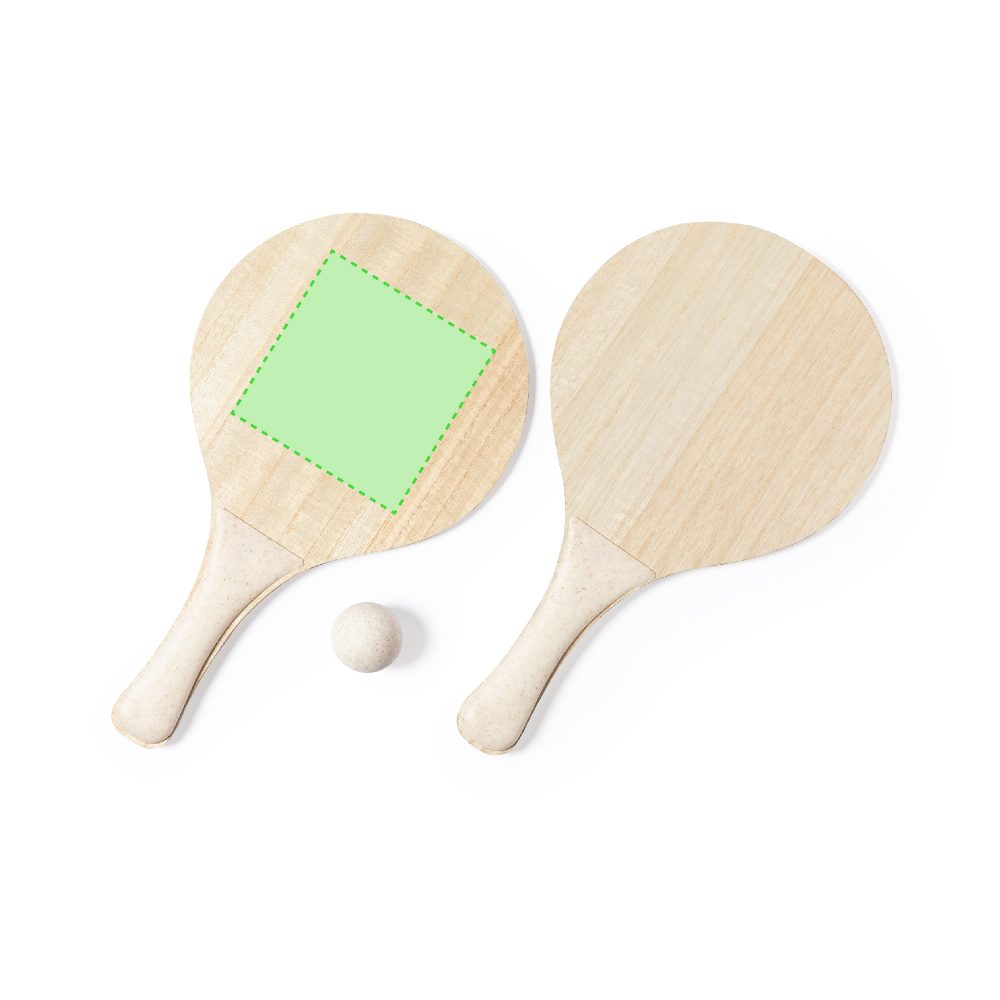 Branding diagram for Beachball clubs Pecter – Beach racket 1 side A