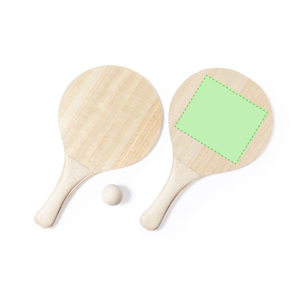 Branding diagram for Beachball clubs Pecter – Beach racket 2 side A