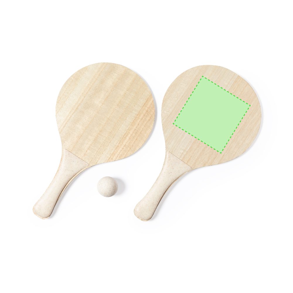 Branding diagram for Beachball clubs Pecter – Beach racket 2 side A