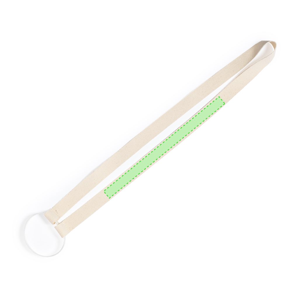 Branding diagram for Beverage bracket cotton key band Felin – On the inner strip