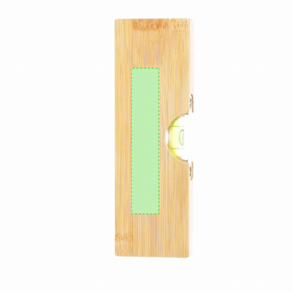 Branding diagram for Bamboo spirit level bottle opener Nudok – Page A
