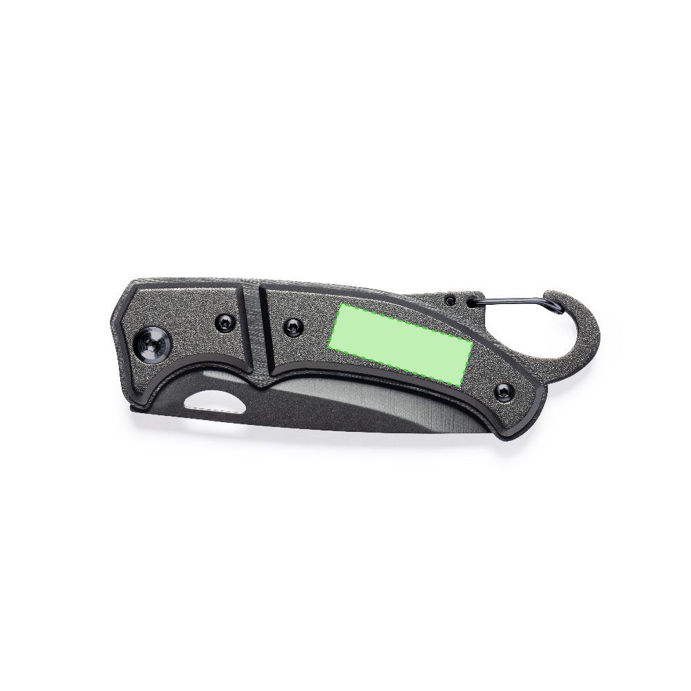 Branding diagram for Aluminium pocket knives Datrak – Page A