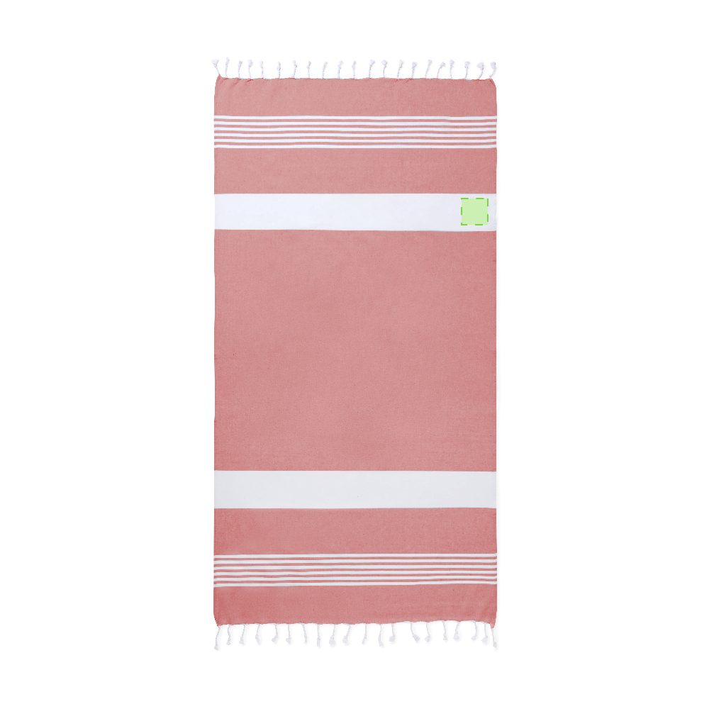 Branding diagram for Beach towel sarong of cotton Vedant – White area