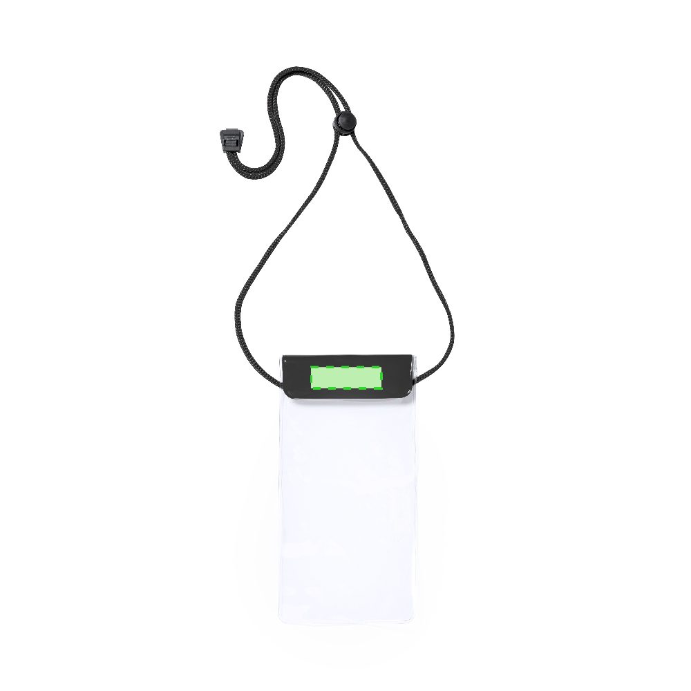 Branding diagram for Travel document bag for hanging Rokdem – Centered on the flap