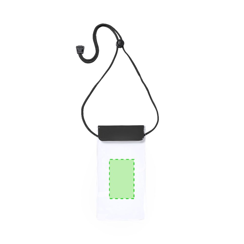 Branding diagram for Travel document bag for hanging Rokdem – Side A lower area