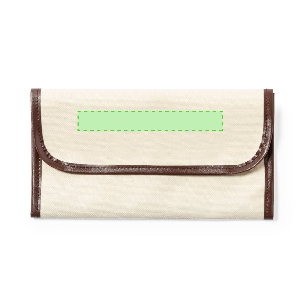 Branding diagram for Travel Documents Organizer Farrel – In the closing flap