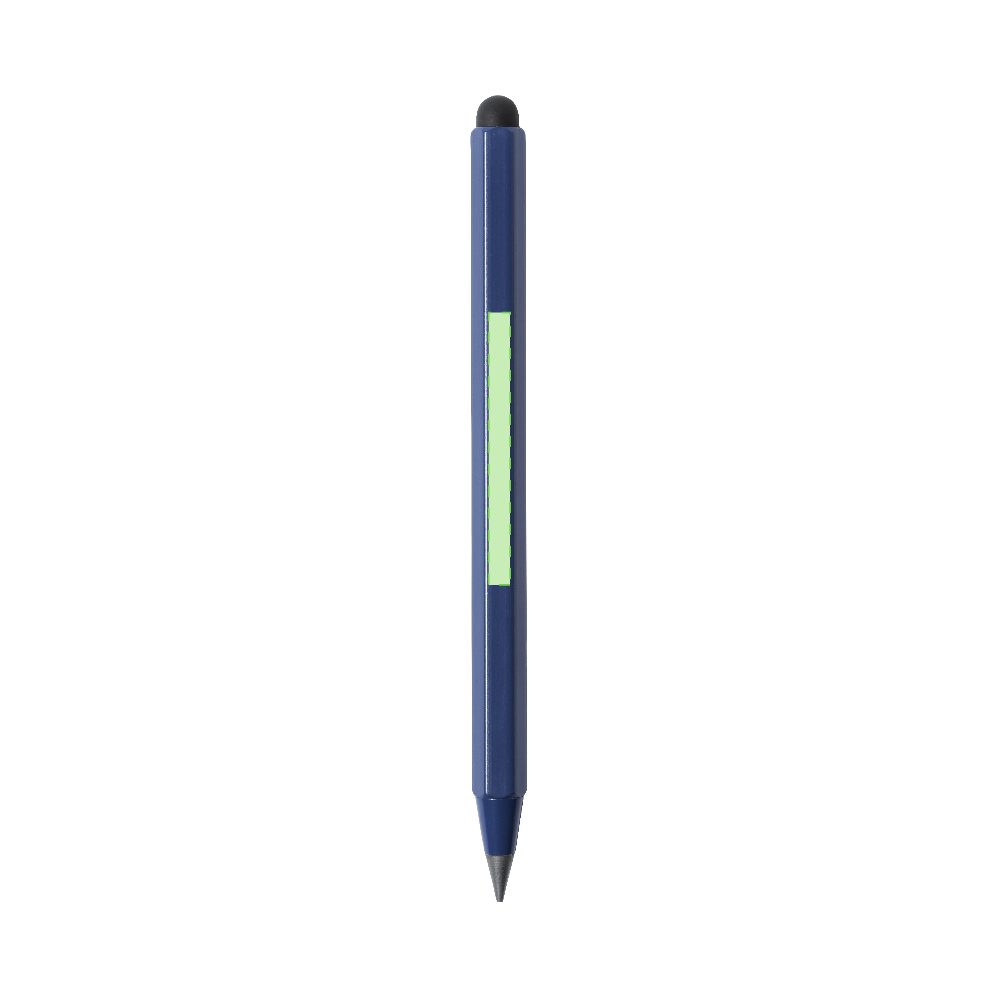 Branding diagram for Multifunctional pencil with eternal mine made of recycled aluminium Teluk – Ballpoint pen axle