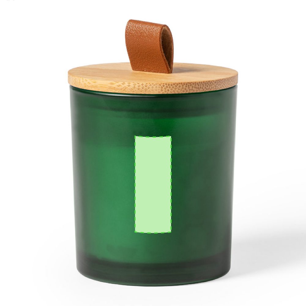 Branding diagram for Glass scented candle Lonka – Front, central