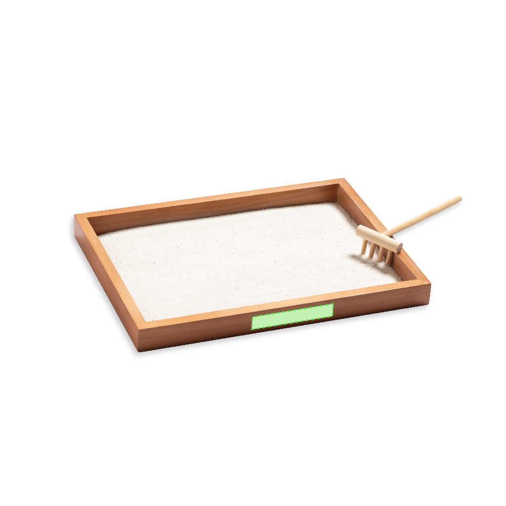 Branding diagram for Mini Zen garden made of wood Azumy – On the lateral side 2