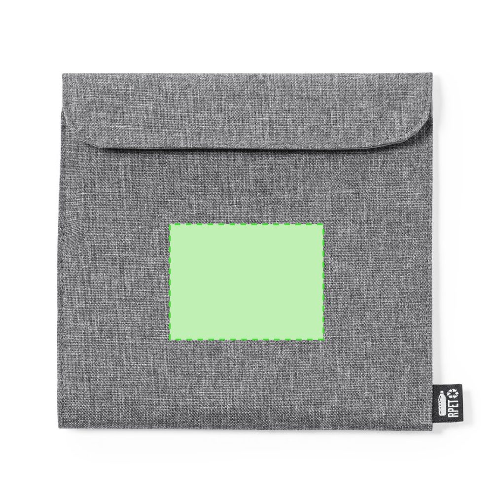 Branding diagram for Lunch Cooling Bag from RPET Kalkin – Side A, central