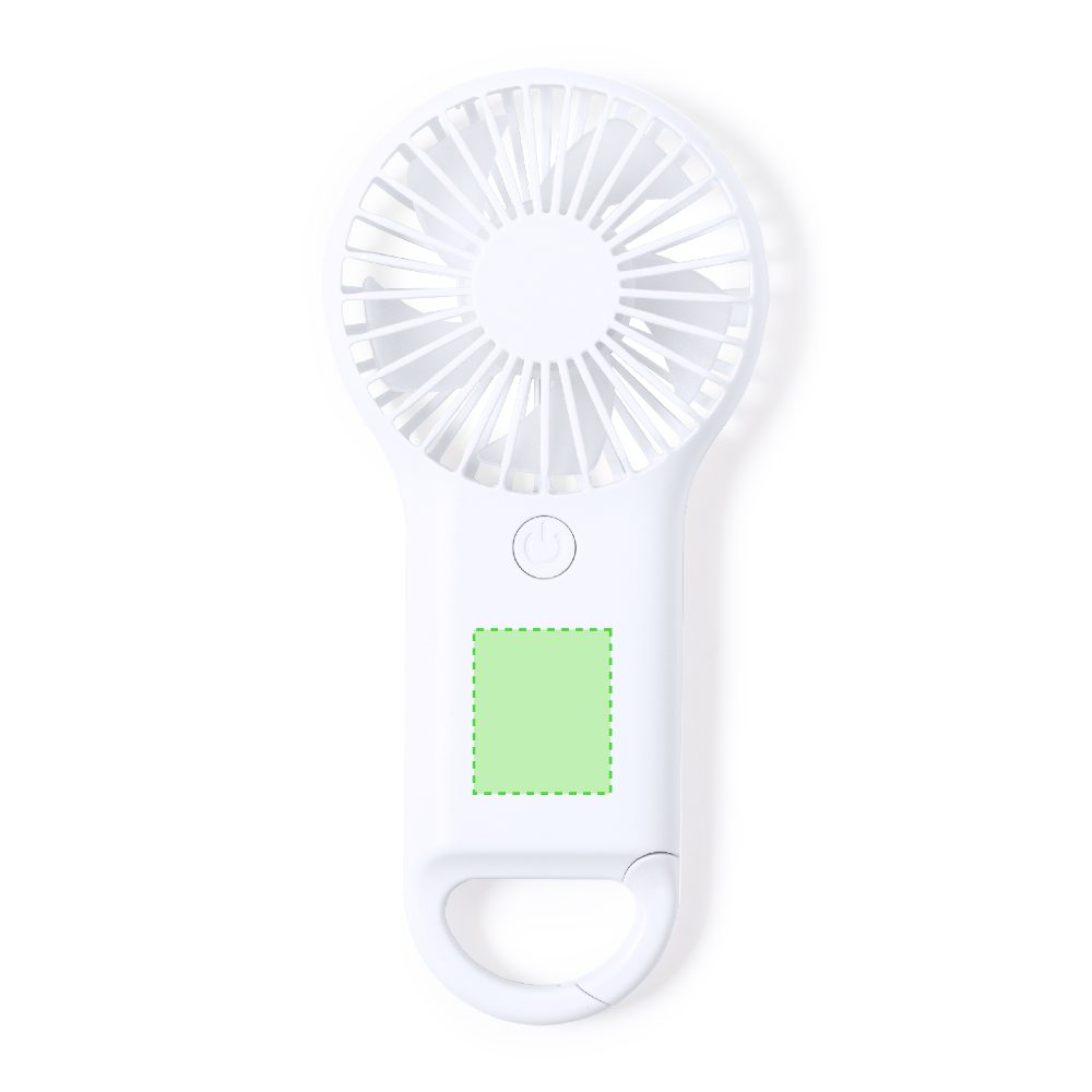Druckskizze für Handventilator Dayane – Unterhalb der Tasten