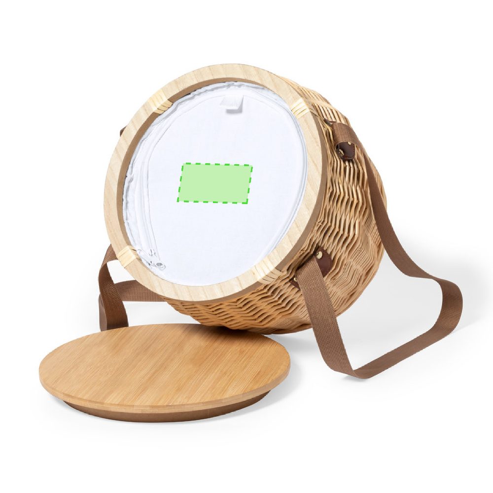 Branding diagram for Picnic refrigerating basket with cutlery and dishes Bubu – Backpack cover