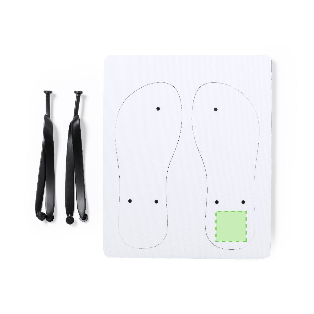 Branding diagram for Flip flops for sublimation printing Badrak – Heel of the left flip-flop