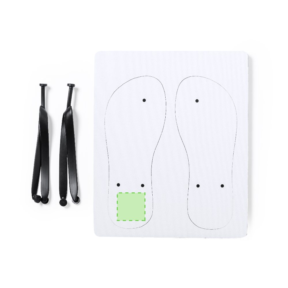 Branding diagram for Flip flops for sublimation printing Badrak – Heel of the right flip-flop