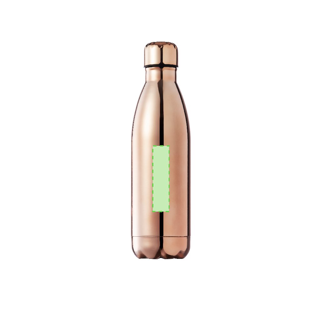 Branding diagram for Stainless steel drinking bottle, 790 ml Adbel – Front, central