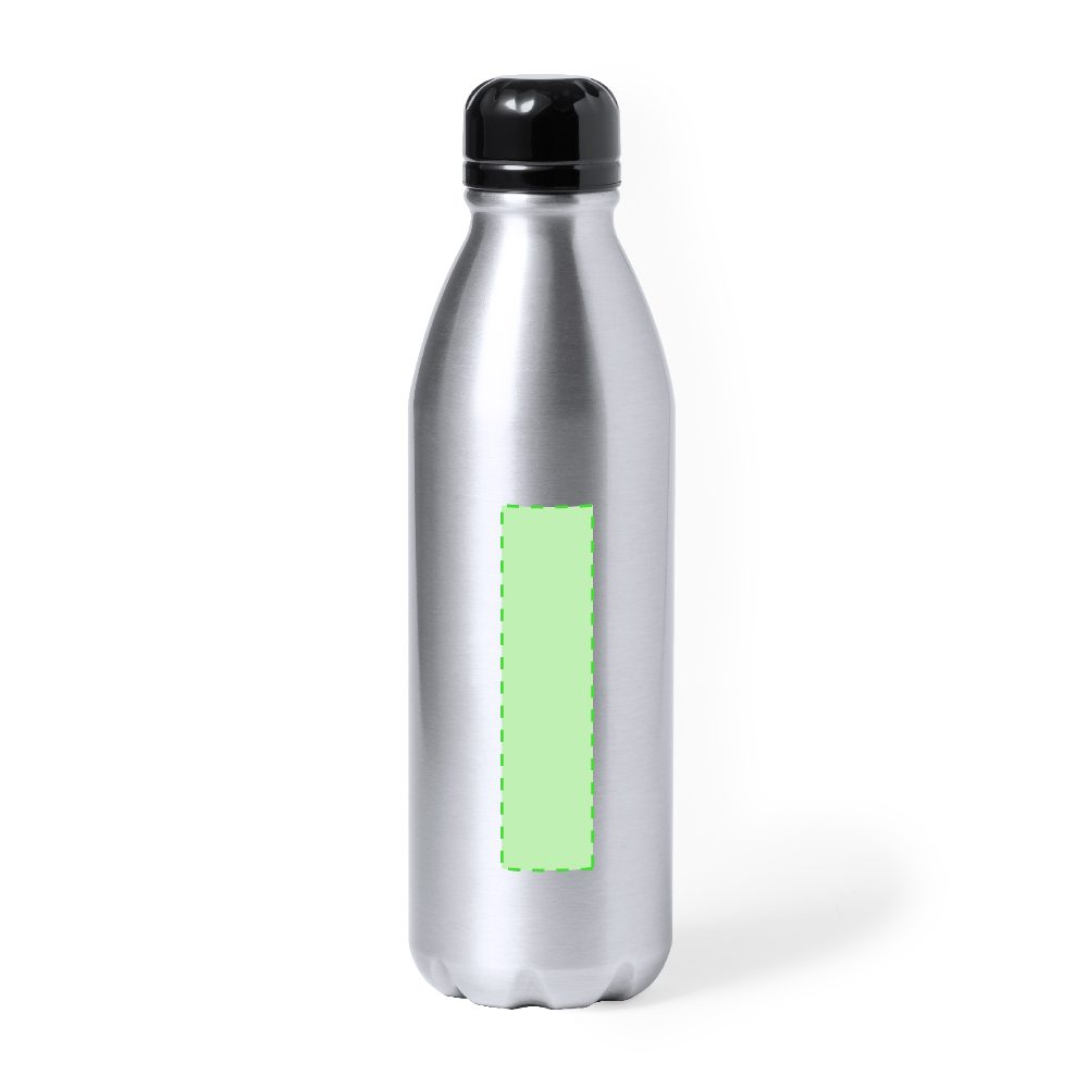 Branding diagram for Recycled aluminium drinking bottle, 750 ml Kristum – Front, central