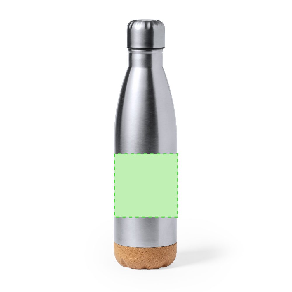 Branding diagram for Stainless steel drinking bottle 750 ml Kraten – Front