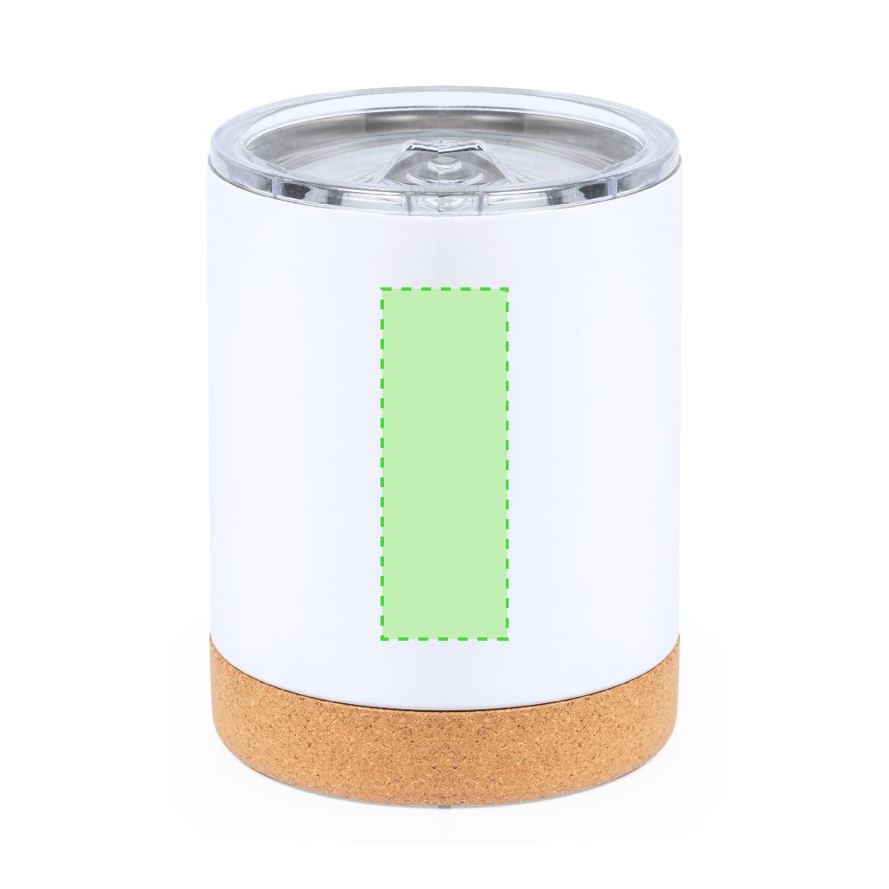 Branding diagram for Thermocup of stainless steel, 330 ml Loret – Front, central