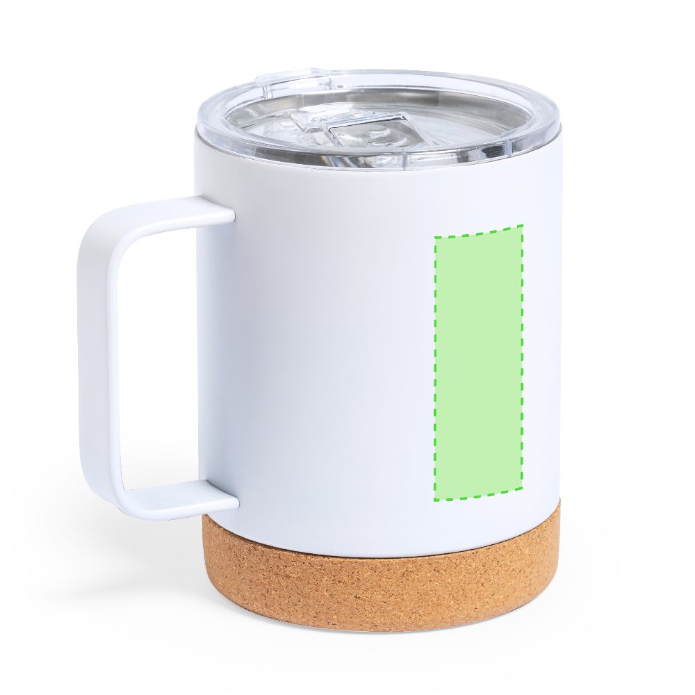 Branding diagram for Thermocup of stainless steel, 330 ml Loret – Central marking surface