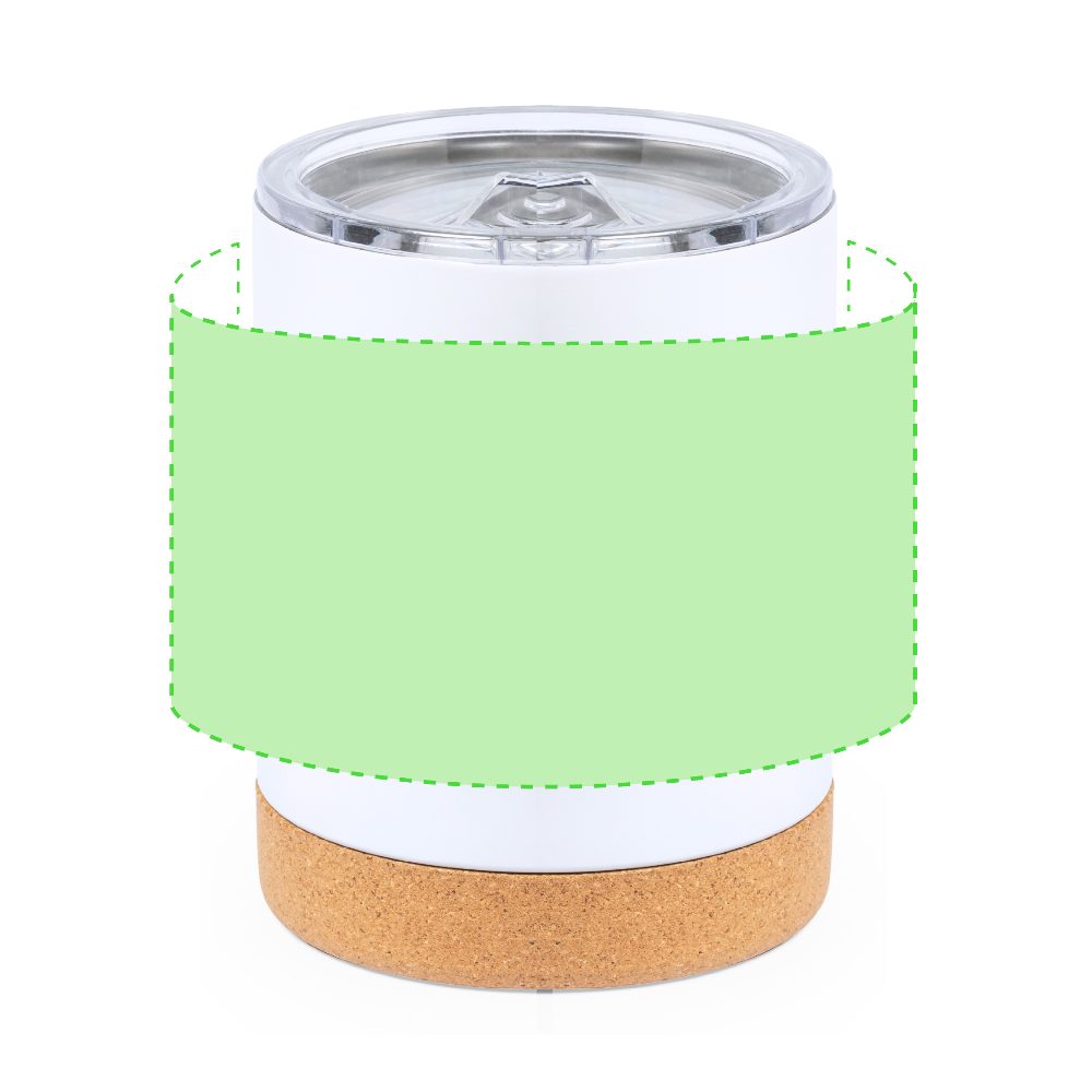 Branding diagram for Thermocup of stainless steel, 330 ml Loret – Around the Cup