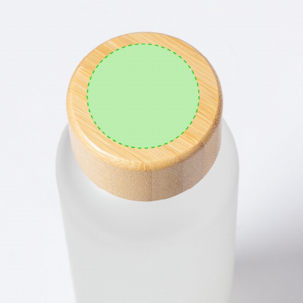 Branding diagram for Glass sublimation water bottle, 500 ml Kaory – Capable