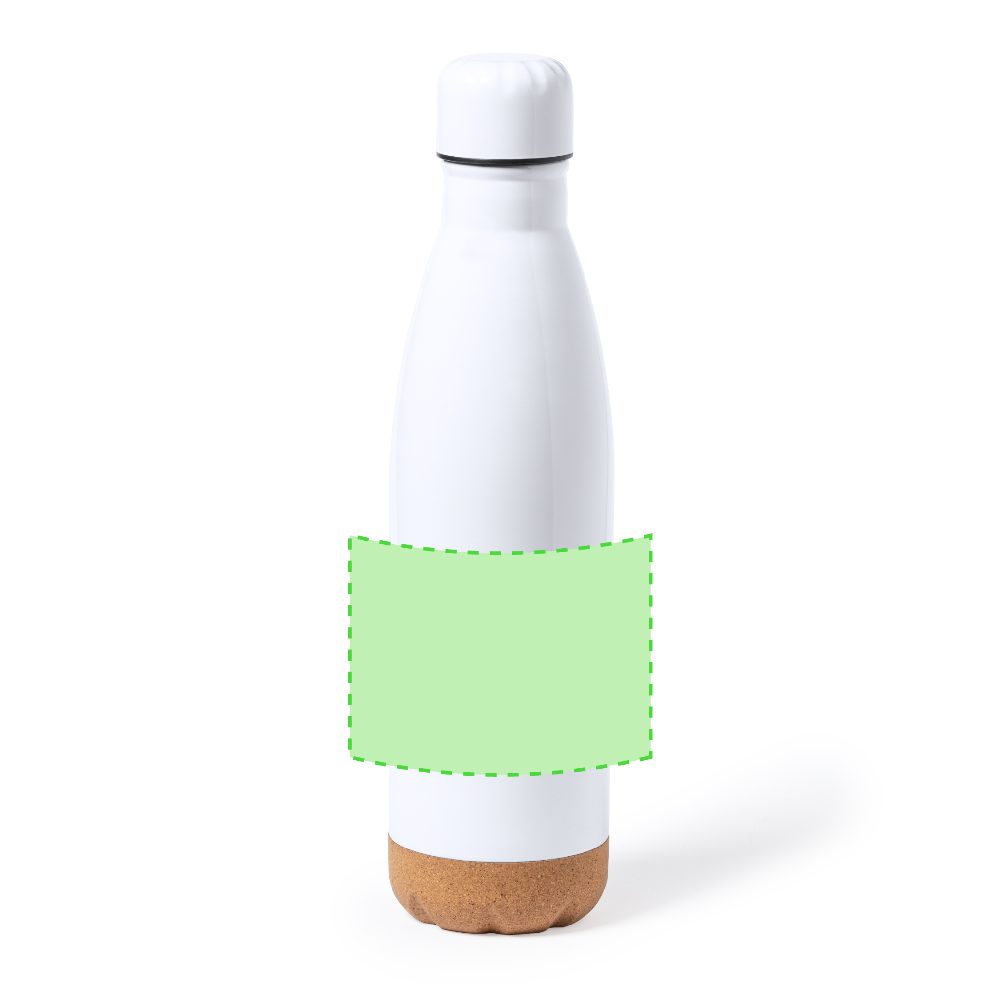 Branding diagram for Stainless steel water bottle for sublimation printing 750 ml Pooch – Front, central