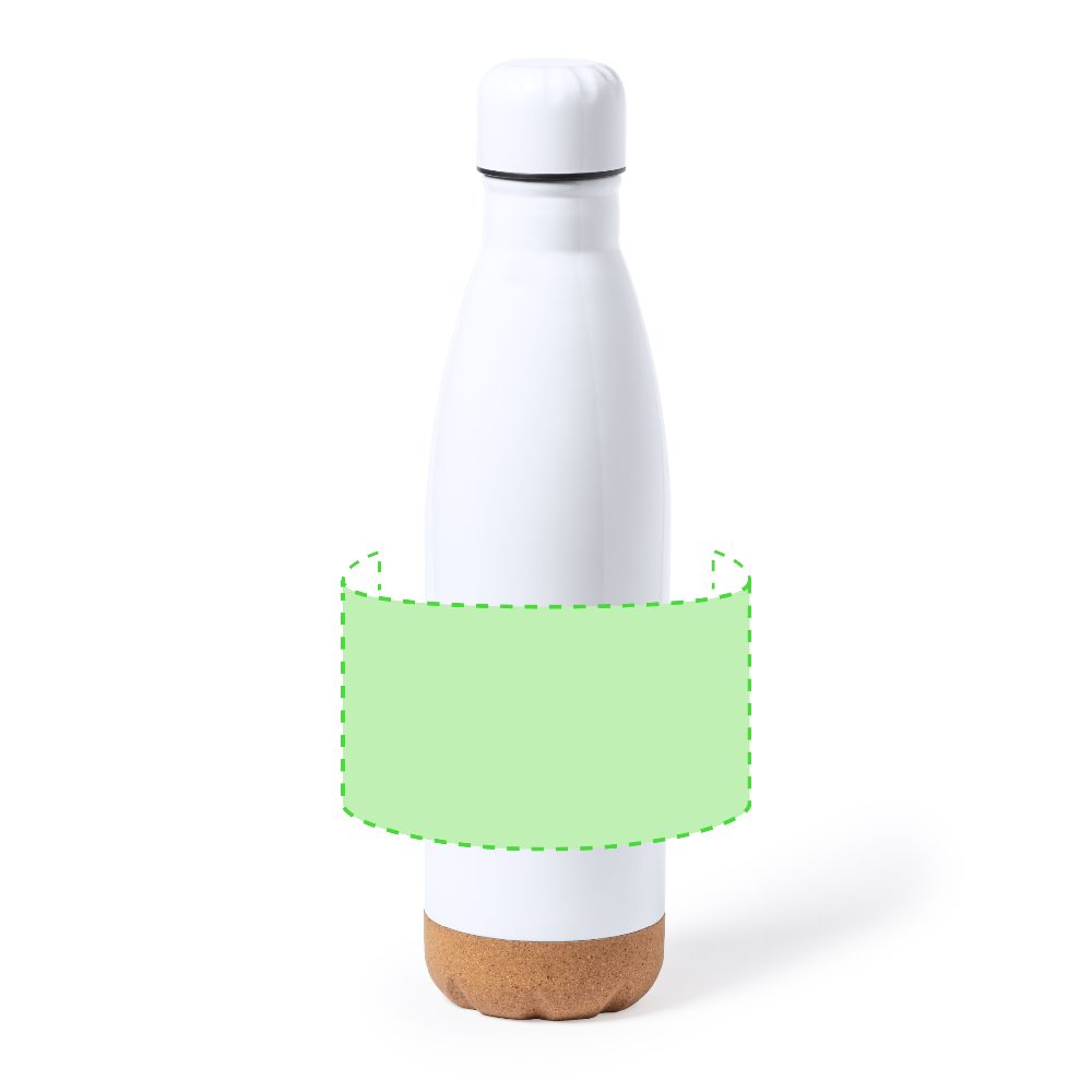 Branding diagram for Stainless steel water bottle for sublimation printing 750 ml Pooch – Around the body