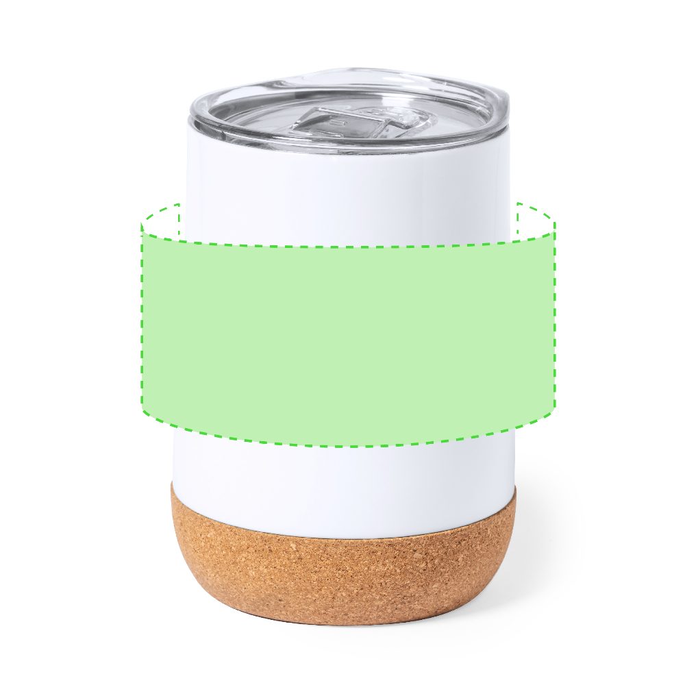 Druckskizze für Thermobecher für Sublimationsdruck aus Edelstahl, 330 ml Barker – Auf der Vorderseite des Bechers
