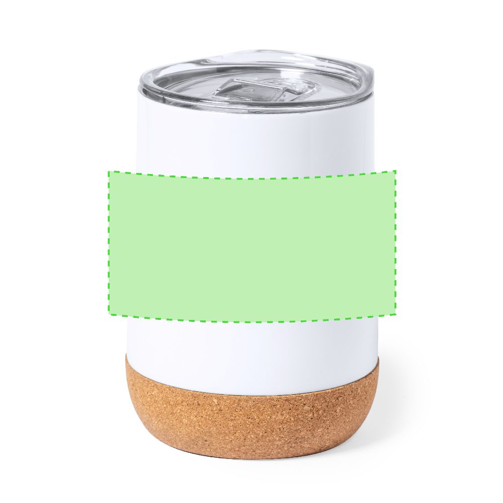Druckskizze für Thermobecher für Sublimationsdruck aus Edelstahl, 330 ml Barker – rund um den Becher