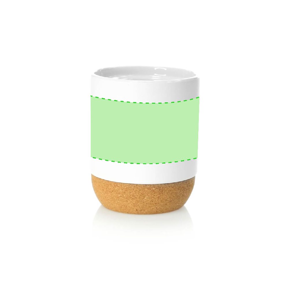 Branding diagram for Ceramic cup for sublimation printing, 420 ml Roset – Around the Cup