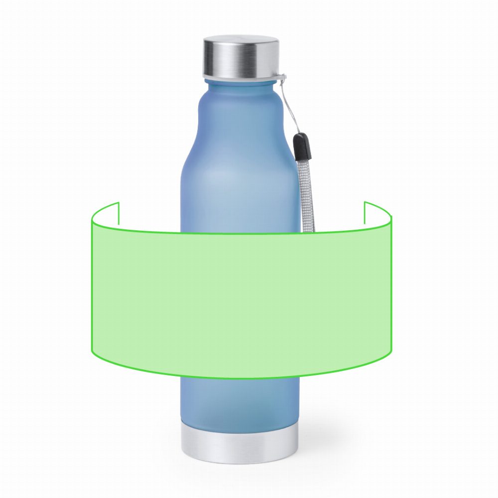Branding diagram for Drinking bottle of RPET, 600 ml Fiodor – Around the body