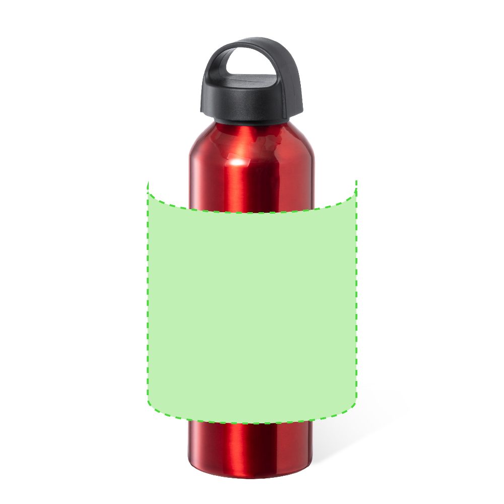 Branding diagram for aluminium drinking bottle 800 ml Carthy – Around the body