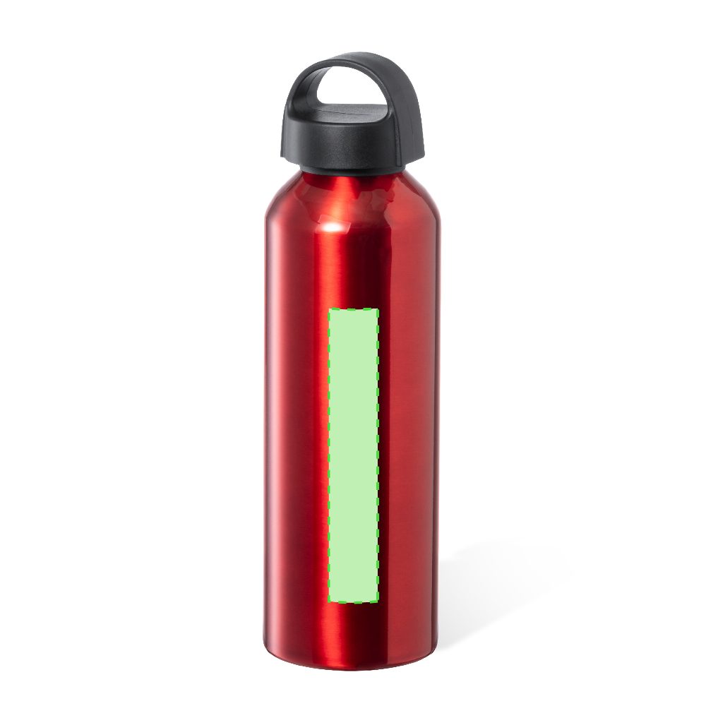 Branding diagram for aluminium drinking bottle 800 ml Carthy – Front, central