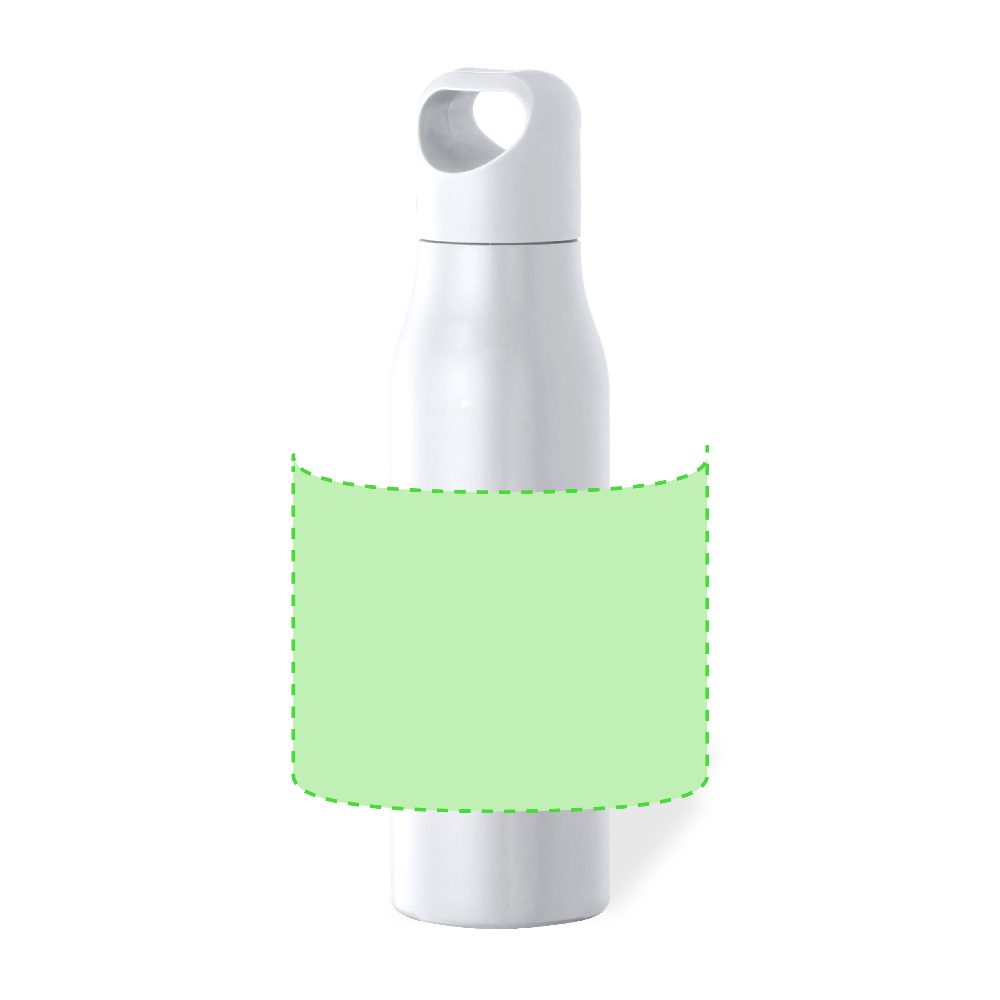 Branding diagram for Stainless steel drinking bottle, 850 ml Tocker – Around the body