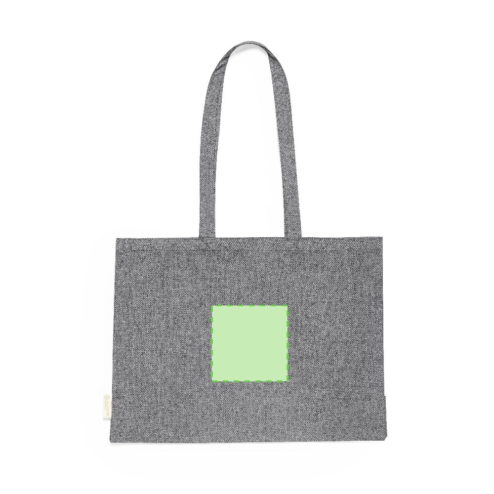 Branding diagram for Recycled cotton shopping bag Periad – Side B, central