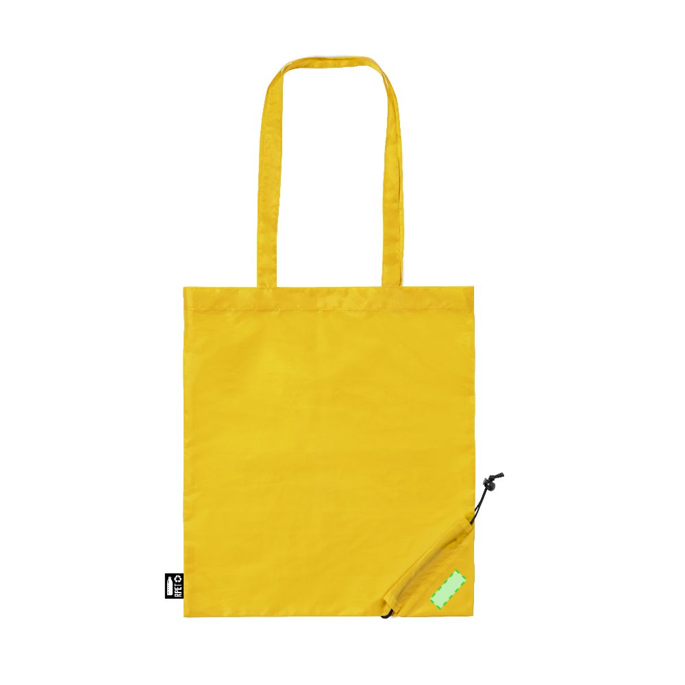 Branding diagram for Folding shopping bag made of RPET Lulu – Pocket corner