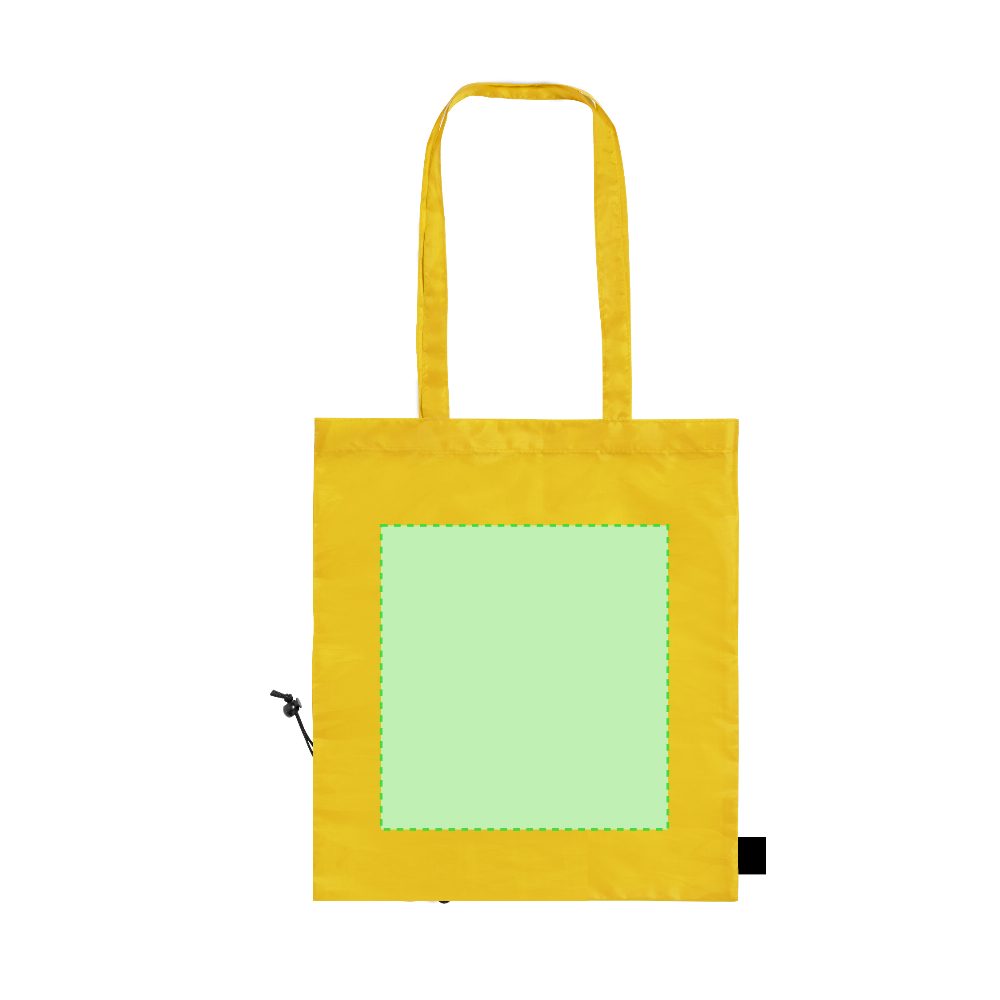Branding diagram for Folding shopping bag made of RPET Lulu – Central marking surface