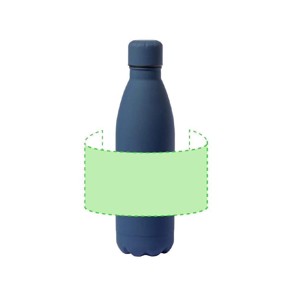 Branding diagram for Stainless steel drinking bottle, 790 ml Jenings – Around the body