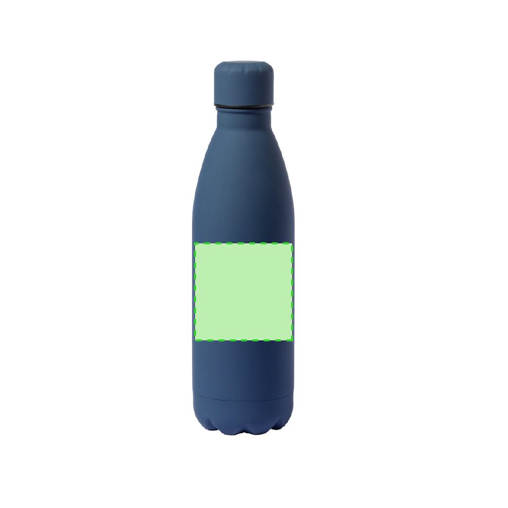Branding diagram for Stainless steel drinking bottle, 790 ml Jenings – Front, central