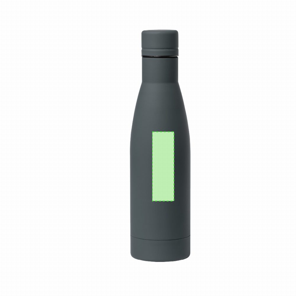 Branding diagram for Stainless steel drinking bottle, 700 ml Garthix – Front, central