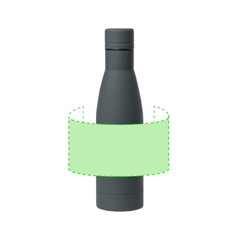 Branding diagram for Stainless steel drinking bottle, 700 ml Garthix – Around the body